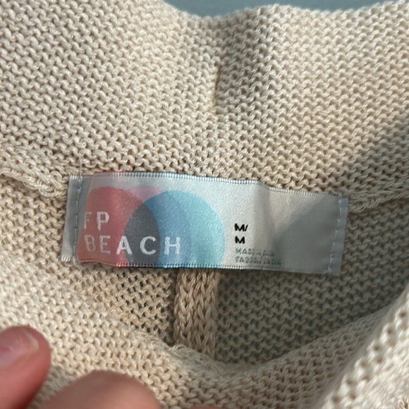 Free People Living In This Sweater Set Free People Beach No Cardigan sz M White - Picture 8 of 8